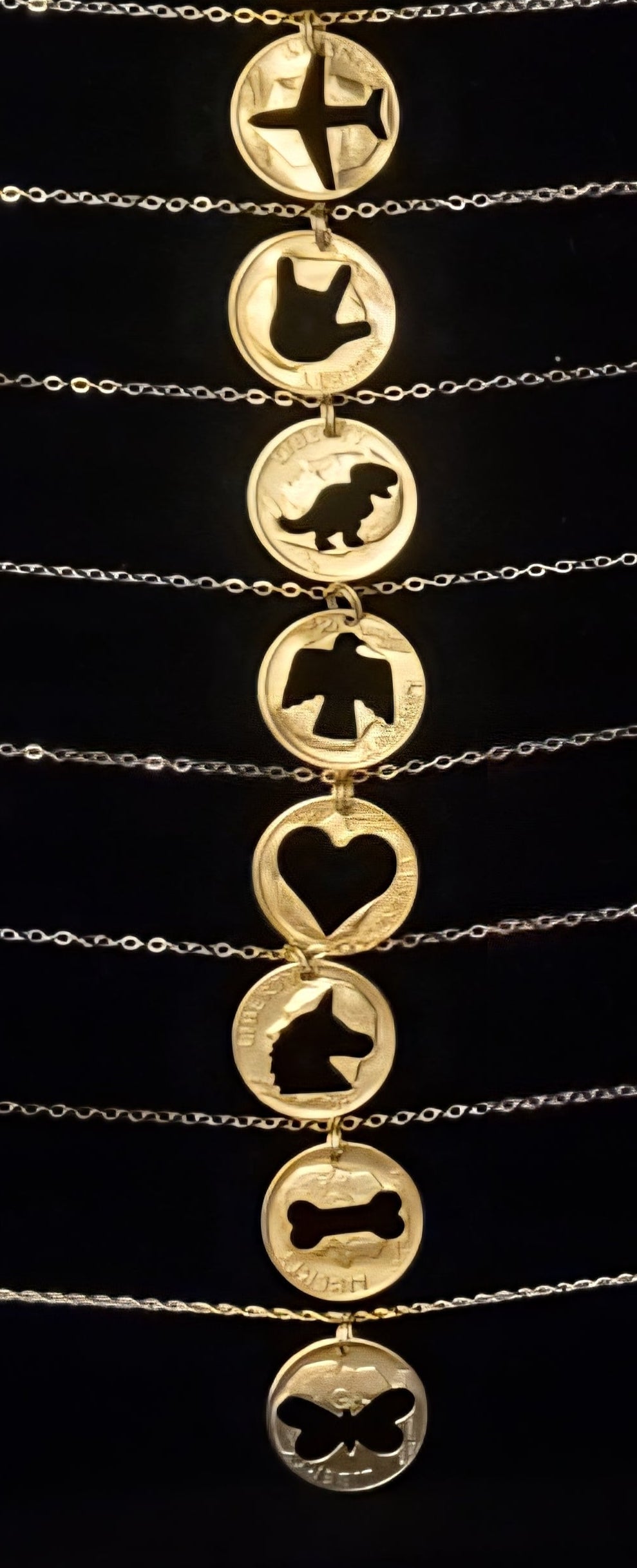 Custom Silver Dime Necklaces