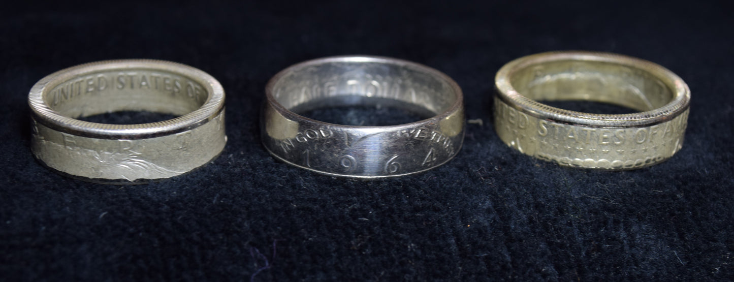 Silver Half Dollar Rings