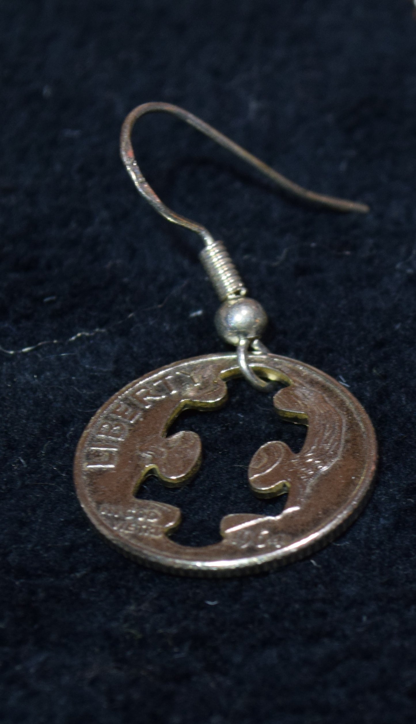 Signature Silver Dime Autism Puzzle Piece Earrings