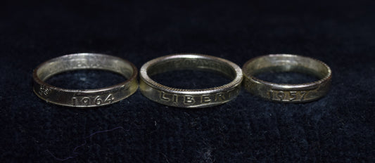 Silver Quarter Rings