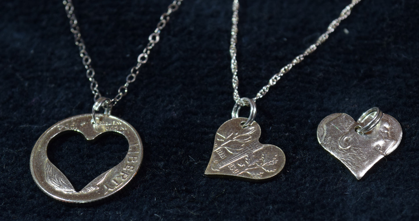 Custom Silver Dime Necklaces
